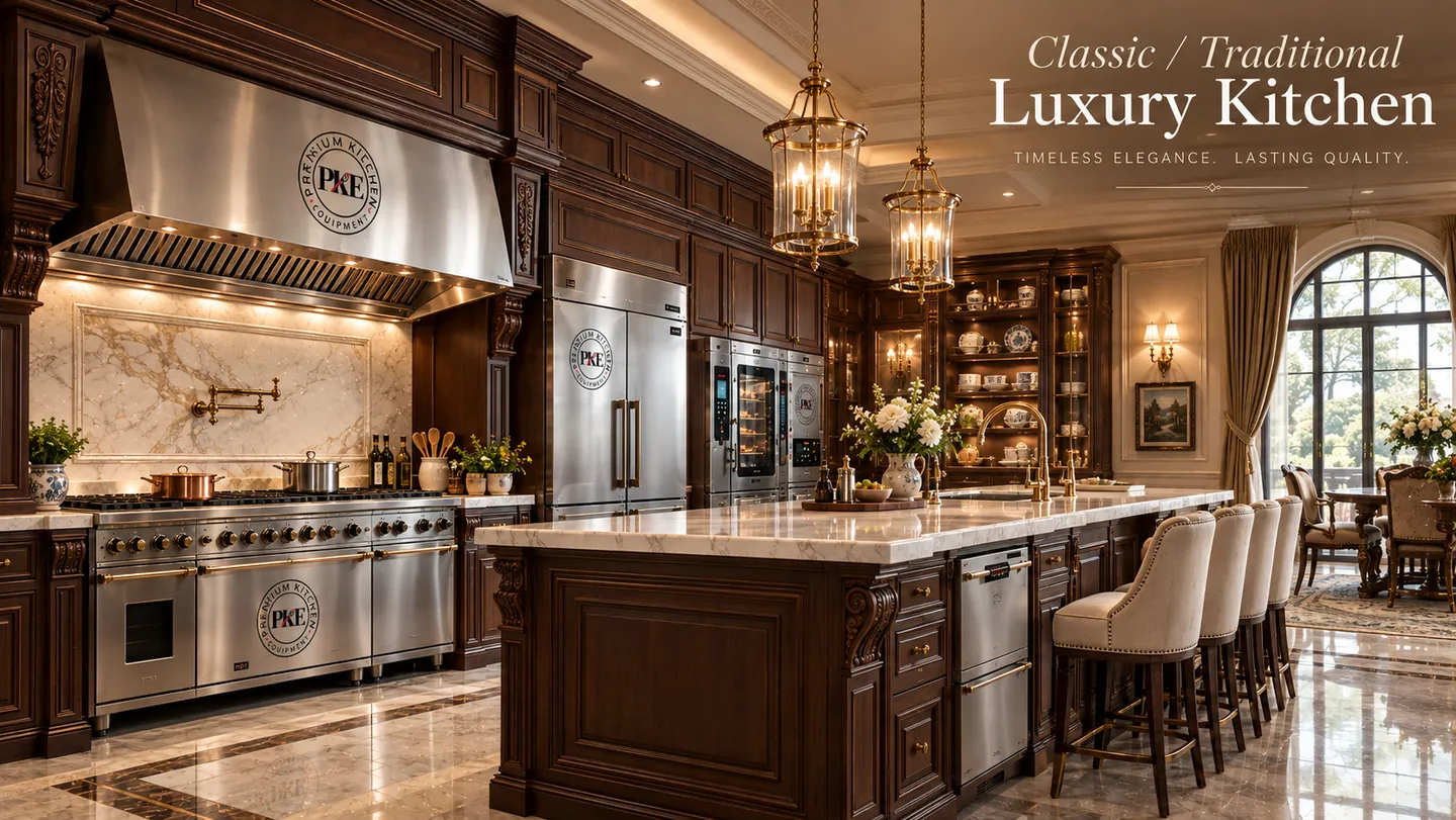 Classic and Traditional Luxury kitchen with PKE equipment
