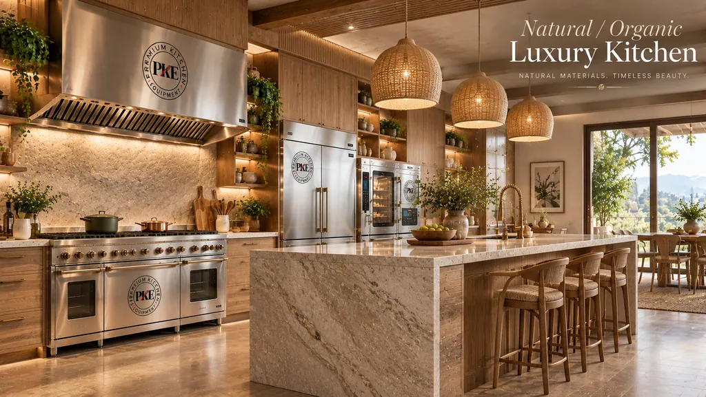 Natural and Organic Luxury kitchen with PKE equipment