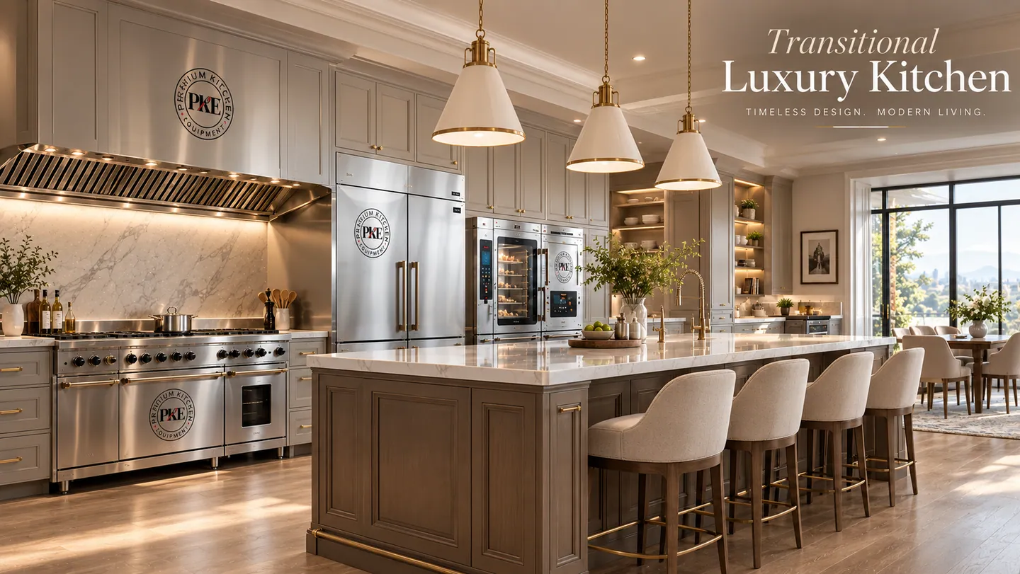 Transitional Luxury kitchen with PKE equipment